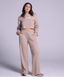 Waffle Lounge Set Top in Light Brown