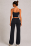 Daily Wide Leg Pants in Midnight Navy & Red