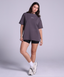Oversized Flex Tee in Charcoal