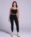 Outline Halter Crop in Black