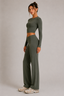Daily Wide Leg Pants in Field Green