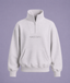 Zipped Collar Sweatshirt in Light Marle Grey