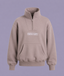 Zipped Collar Sweatshirt in Light Brown