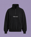 Zipped Collar Sweatshirt in Black