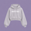 Essential Cropped Hoodie in Marle Grey