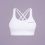 Essential Cross Back Sports Bra in White
