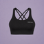 Essential Cross Back Sports Bra in Black