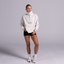 Zipped Collar Sweatshirt in Light Marle Grey