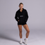 Zipped Collar Sweatshirt in Black