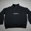 Zipped Collar Sweatshirt in Black