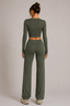 Daily Wide Leg Pants in Field Green