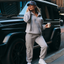 Zipped Collar Sweatshirt in Grey